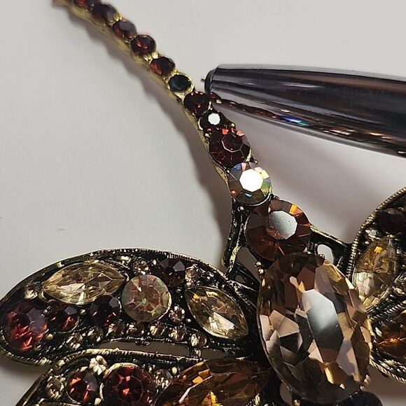 Multicolor Dragonfly Brooch - Picture 4 of 6